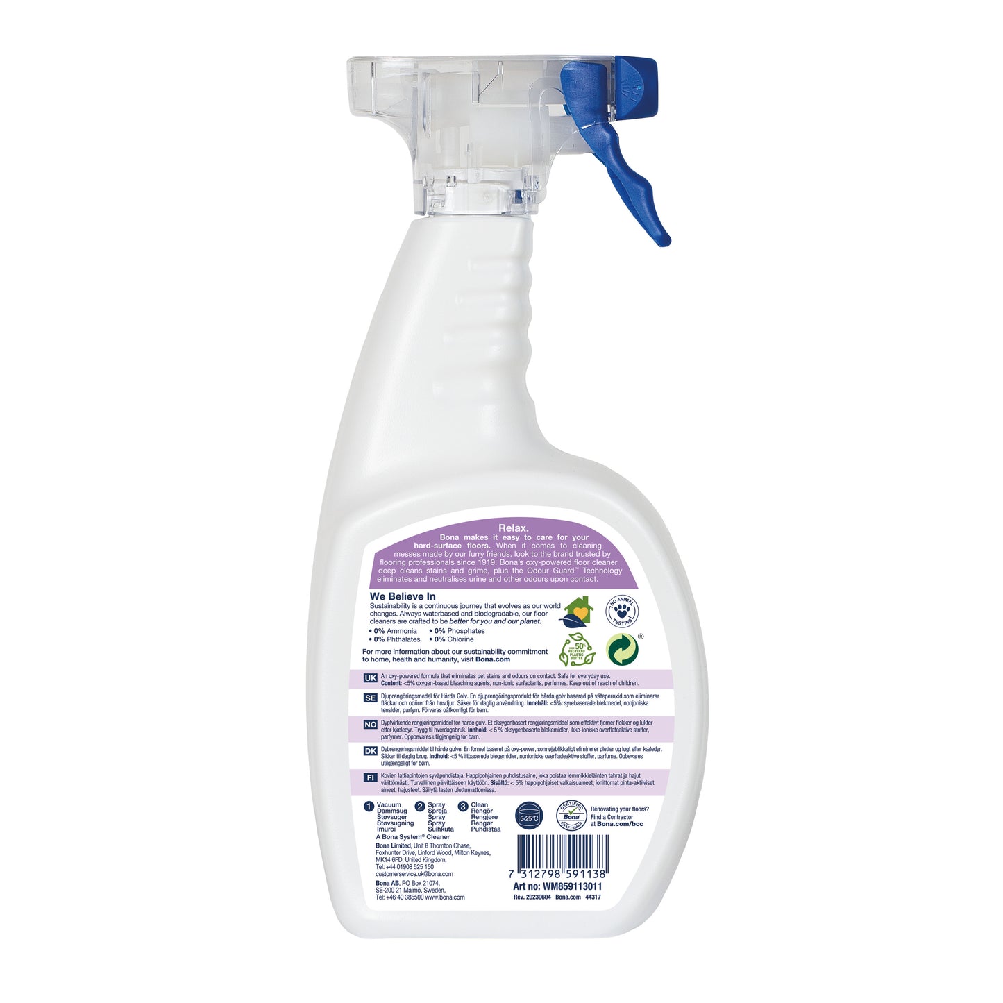Bona Pet System™ - Gulvrengøring til hårde gulve 1 ltr.