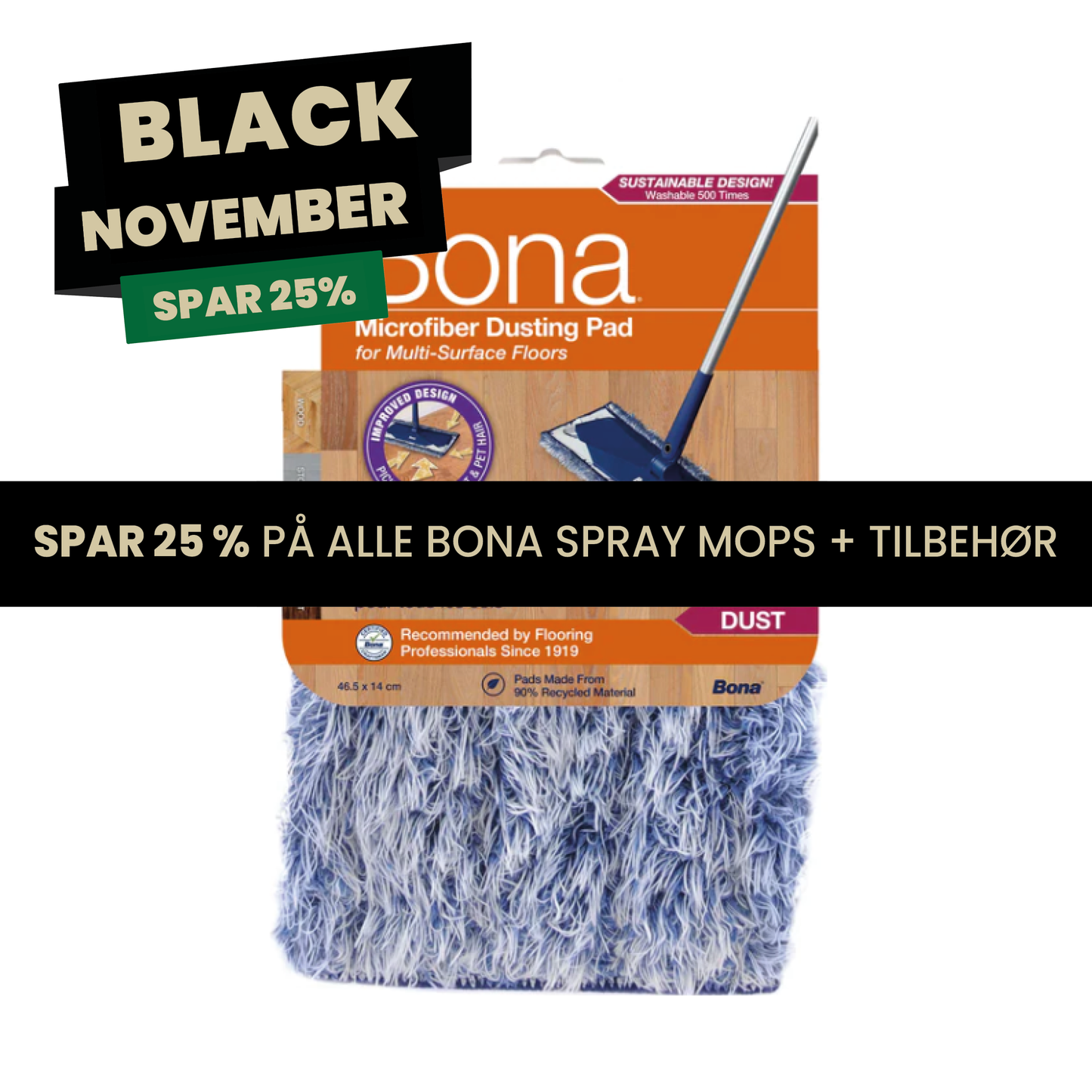 Bona Mikrofiber Støvmoppe